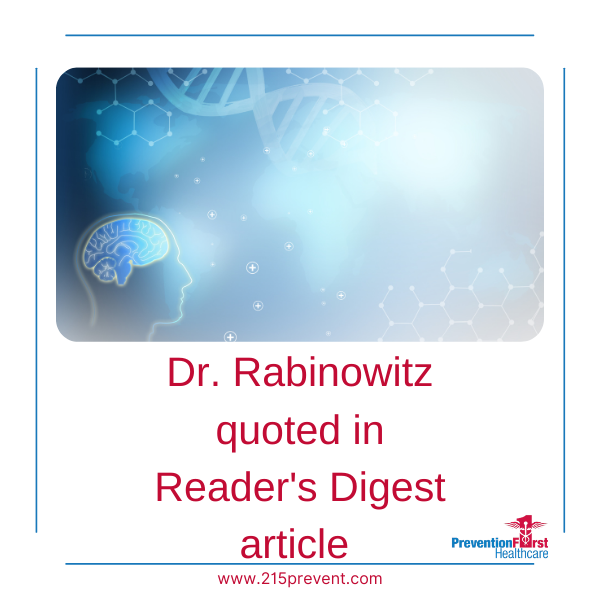 Dr. Rabinowitz quoted in Reader's Digest Article