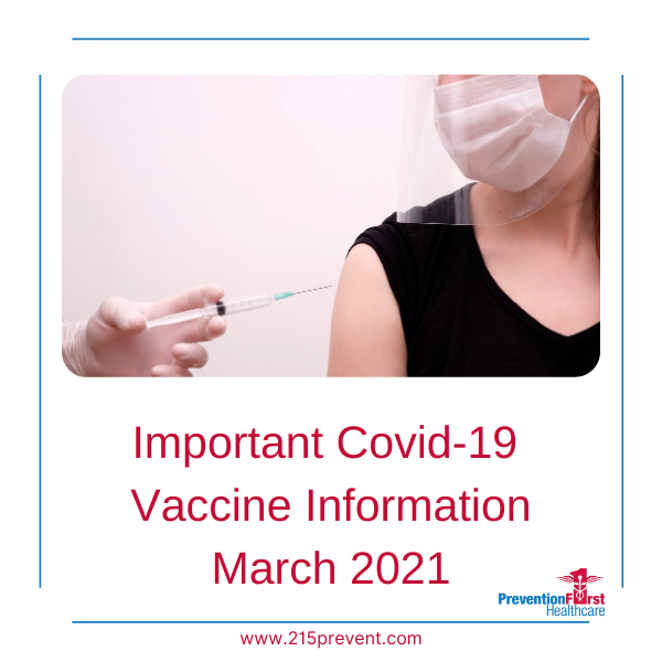 Important Covid-19 Vaccine Information March 2021